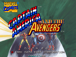 Captain America and The Avengers (Japan Rev 0.2) Title Screen